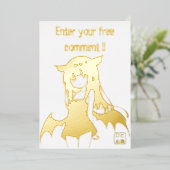 招待状　 FOLIE UITNODIGING (Staand Voorkant)