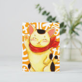 招 福 猫 BRIEFKAART (Staand voorkant)