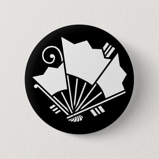揚羽扇蝶 RONDE BUTTON 5,7 CM (Voorkant)