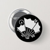 揚羽扇蝶 RONDE BUTTON 5,7 CM (Voorkant /achterkant)