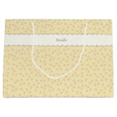 文字　カスタマイズ　バラ　アイボリー  ラージペーパーバッグ GROOT CADEAUZAKJE (Voorkant)