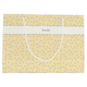 文字　カスタマイズ　バラ　アイボリー  ラージペーパーバッグ GROOT CADEAUZAKJE (Achterkant)