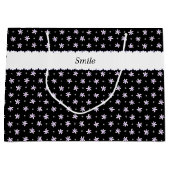 文字　カスタマイズ　リリー　ブラック     ラージペーパーバッグ GROOT CADEAUZAKJE (Voorkant)