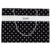 文字　カスタマイズ　リリー　ブラック     ラージペーパーバッグ GROOT CADEAUZAKJE (Achterkant)