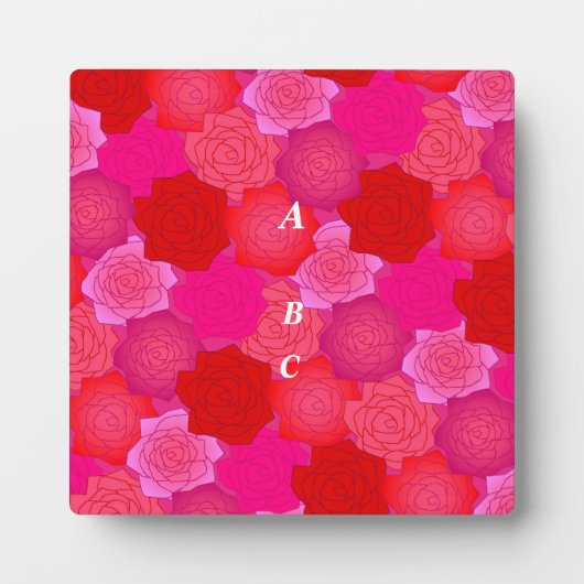 文字 カスタマイズ ローズ　ピンク　フォトプラーク FOTOPLAAT (Voorkant)