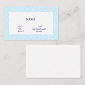 文字 カスタマイズ 菊 ブルー 名刺 VISITEKAARTJE (Voorkant / Achterkant)