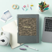 文字 カスタマイズ 迷彩 セピア シール STICKER (iPad Cover)
