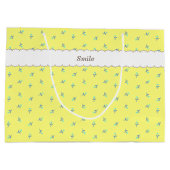 文字　カスタマイズ　野ばら　イエロー  ラージペーパーバッグ GROOT CADEAUZAKJE (Achterkant)