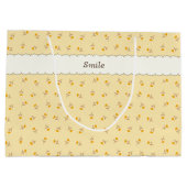 文字　カスタマイズ　野ばら　ベージュ　  ラージペーパーバッグ GROOT CADEAUZAKJE (Achterkant)