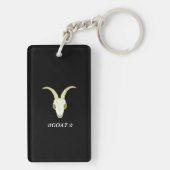 文字 カスタマイズ GOAT ブラック キーホルダー SLEUTELHANGER (achterkant)