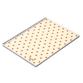 文字　カスタム　いちご　アイボリー　  ノートブック NOTITIEBOEK (Linkerzijde)