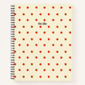 文字 カスタム いちご(アイボリー) ノートブック NOTITIEBOEK (Voorkant)