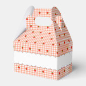 文字　カスタム　いちご＆チェック（オレンジ） フェイバーボックス BEDANKDOOSJES (Achterkant)