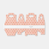 文字　カスタム　いちご＆チェック（オレンジ） フェイバーボックス BEDANKDOOSJES (Uitgevouwen)