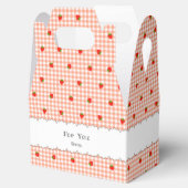 文字　カスタム　いちご＆チェック（オレンジ） フェイバーボックス BEDANKDOOSJES (Geopend)