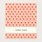 文字 カスタム いちご&チェック(オレンジ) 名刺 VISITEKAARTJE (Buitenkant ongevouwen)