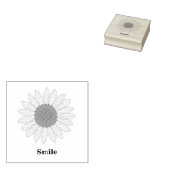 文字 カスタム ひまわり  ラバースタンプ RUBBERSTEMPEL (Gestempeld)