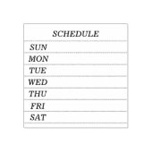 文字　カスタム　ウィークリースケジュール　 ラバースタンプ RUBBERSTEMPEL (Afrduk)