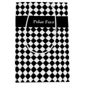 文字　カスタム　チェック（ブラック×ホワイト）  MEDIUM CADEAUZAKJE (Voorkant)