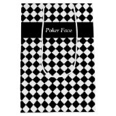 文字　カスタム　チェック（ブラック×ホワイト）  MEDIUM CADEAUZAKJE (Achterkant)