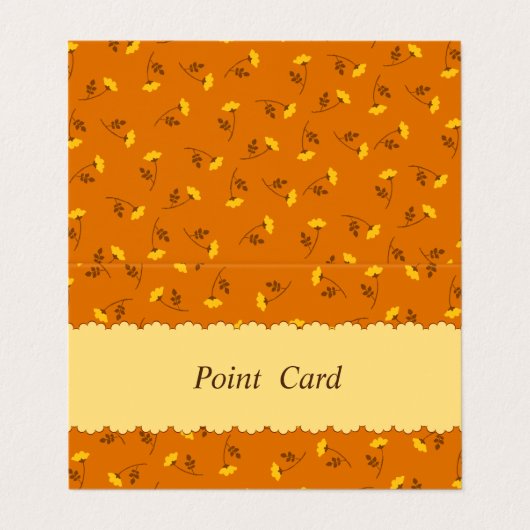 文字　カスタム　バラ（ブラウン）   名刺 VISITEKAARTJE (Buitenkant ongevouwen)