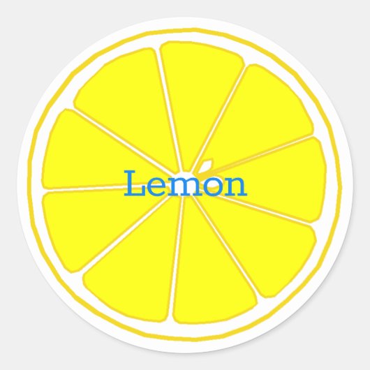 文字 カスタム レモン ラウンドシール RONDE STICKER (Voorkant)
