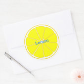 文字 カスタム レモン ラウンドシール RONDE STICKER (Envelop)