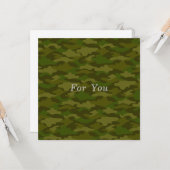 文字 カスタム 迷彩(カーキ) カード KAART (Voorkant / Achterkant in situ)