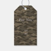 文字 カスタム 迷彩(セピア) ギフトタグ CADEAULABEL (Voorkant)