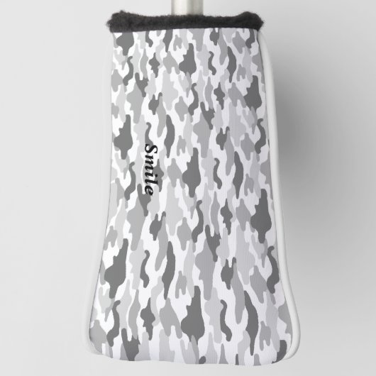 文字 カスタム 迷彩(ホワイト) ゴルフヘッドカバー GOLFHEADCOVER (Draai 90)