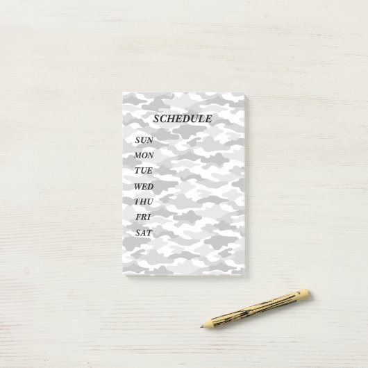 文字　カスタム　迷彩（ホワイト） POST-IT® NOTES (Op bureau)