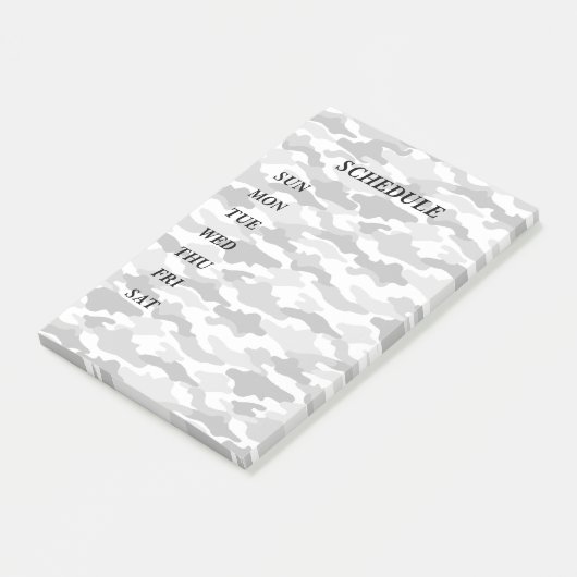 文字 カスタム 迷彩(ホワイト) POST-IT® NOTES (Schuin)