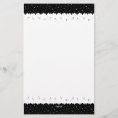 文字　カスタム　野ばら＆ドット（ブラック）    便箋 BRIEFPAPIER (Achterkant)