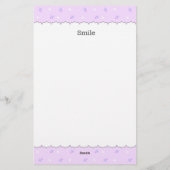 文字　カスタム　野ばら＆リボン（ピンク）  BRIEFPAPIER (Achterkant)