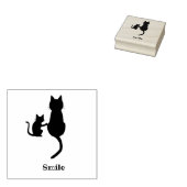 文字 カスタム CAT ラバースタンプ RUBBERSTEMPEL (Gestempeld)
