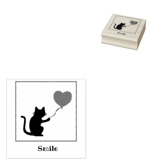 文字　カスタム　CAT　 ラバースタンプ RUBBERSTEMPEL (Gestempeld)