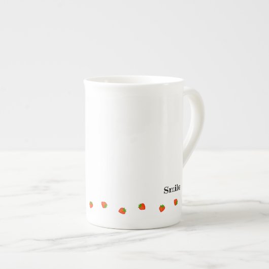 文字　カスタム　STRAWBERRY MILK   PORSELEIN KOP (Voorkant rechts)