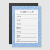 文字 白紙 カスタム ウィークリースケジュール 夕化粧(ブルー) マグネット (Voorkant / Achterkant)