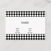文字　白紙　カスタム　チェック（ブラック×ホワイト） 名刺 VISITEKAARTJE (Voorkant)