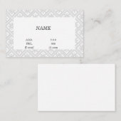 文字　白紙　カスタム　菊（ホワイト） 名刺 VISITEKAARTJE (Voorkant / Achterkant)