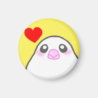 文鳥ぴょんちゃんハート MAGNEET