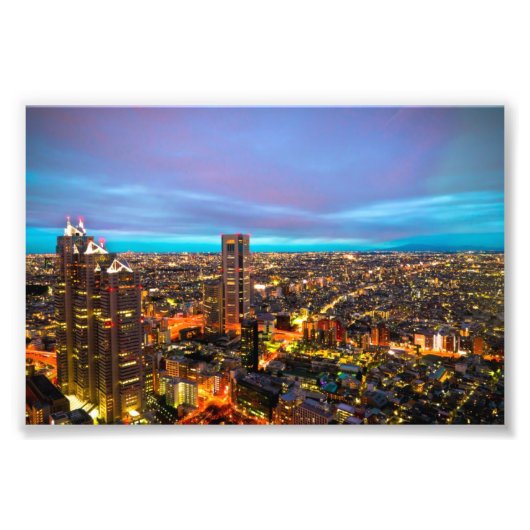 新宿の夜景 FOTO AFDRUK (Voorkant)