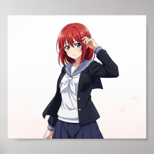 日本のアニメ風女子キャラクター POSTER (Voorkant)