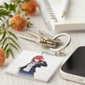 日本のアニメ風女子キャラクター SLEUTELHANGER (Voorkant Rechts)