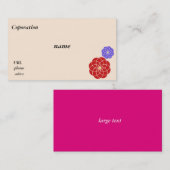 日本の伝統的なデザインと裏面のピンクがあなたの印象を深く相手に伝えます。 VISITEKAARTJE (Voorkant / Achterkant)