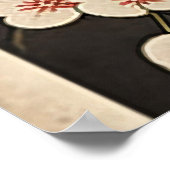 日本の伝統的なヴィンテージデザインを使用したアート作品 柴犬 富士山 花 POSTER (Hoek)