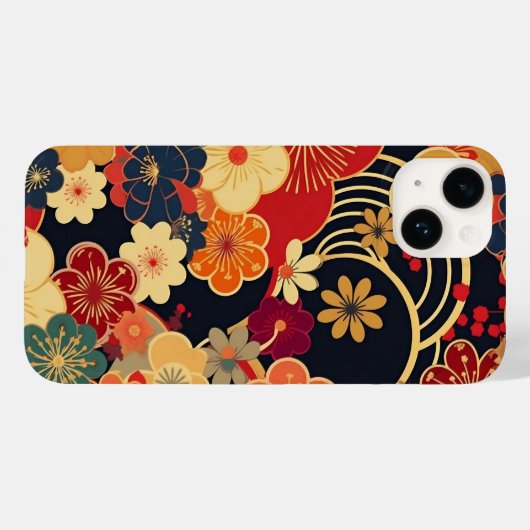 日本の伝統的なヴィンテージデザインを使用したアート作品　花 Case-Mate iPhone CASE (Achterkant (horizontaal))