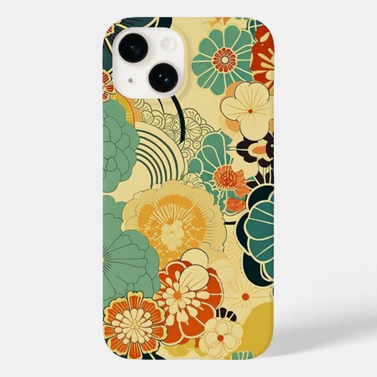 日本の伝統的なヴィンテージデザインを使用したアート作品　花 Case-Mate iPhone CASE (Achterkant)