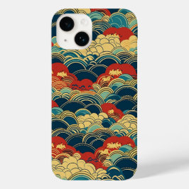 日本の伝統的なヴィンテージデザインを使用したアート作品　雲 Case-Mate iPhone 14 HOESJE