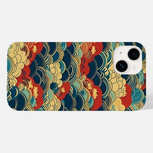 日本の伝統的なヴィンテージデザインを使用したアート作品　雲 Case-Mate iPhone CASE (Achterkant (horizontaal))